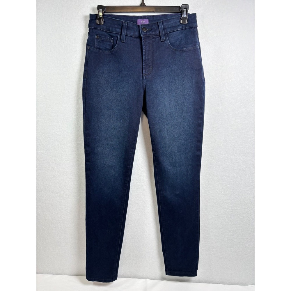 NYDJ Ami Skinny Legging Jeans Indigo Blue Lift Tuck Denim Womens 6 Made in USA